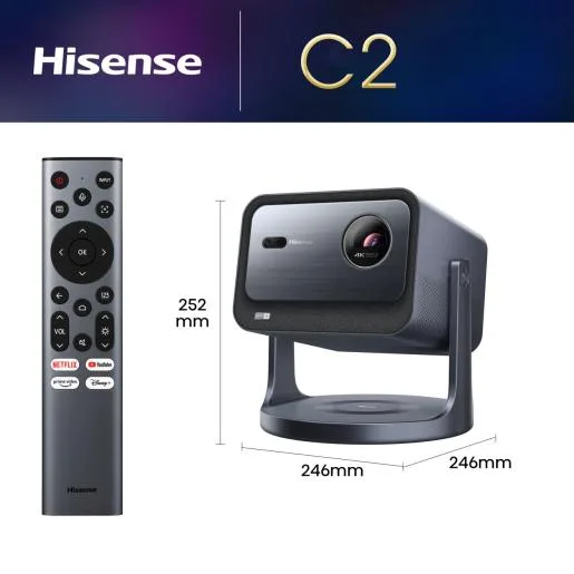 Smart mini projector Hisense C2 Ultra VIDAA U7 Netflix Disney Plus streaming