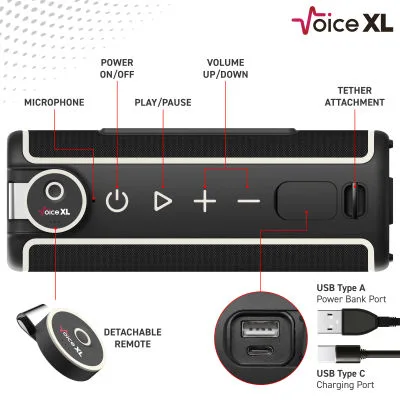 GOLFBUDDY Voice XL GPS Speaker with Remote – Premium Golf Rangefinder Close Up