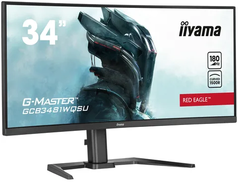 iiyama G-Master GCB3481WQSU-B1 Red Eagle 34" 1500R 180Hz Ultra-Wide Curved Gaming Monitor – iiyama 34 inch curved monitor