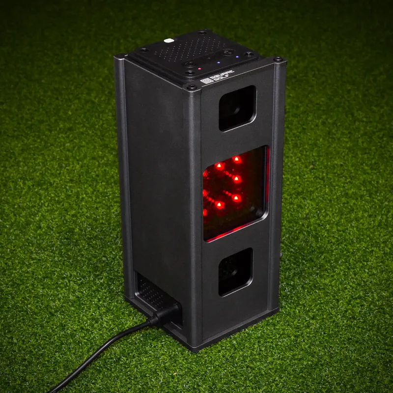 Heavy-duty metal construction of Square Golf protective case demonstrating impact resistance