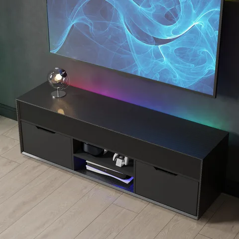 Shadow TV Unit with Built in Speakers Side