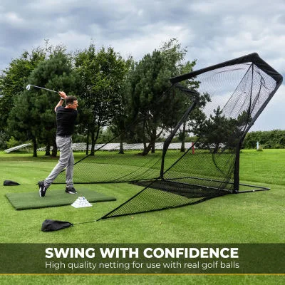 SimSpace Deluxe Golf Practice Net 8FT Wide from side