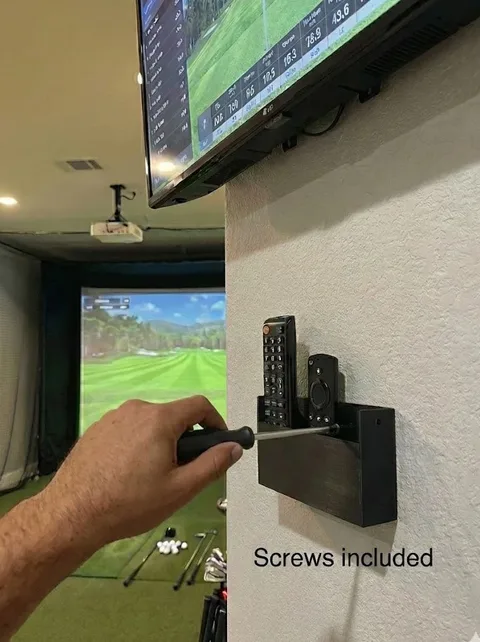 Wall-Mounted Remote Control Storage Caddy – Holds 3, 4, or 5 Remotes | Space-Saving Organizer for Simulators & Cabins – golf simulator remote holder