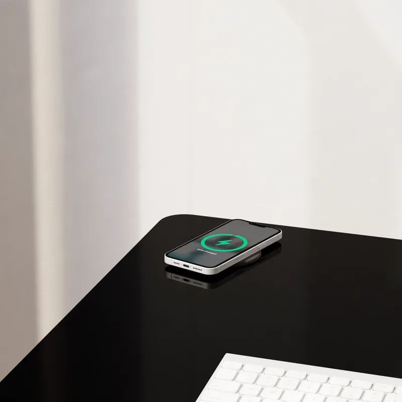 Juno 4.0 Sit Stand Desk Black Close up