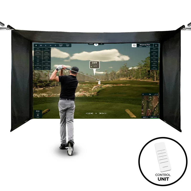 SportScreen Vanish 16 Retractable Golf Simulator Enclosure Remote Control