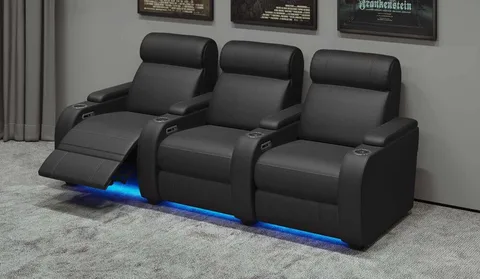 Paramount + 3 Cinema Seats - Home Cinema Seating – 3 seat cinema sofa