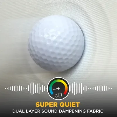 Best golf simulator enclosure with click-lock metal pole system for easy assembly