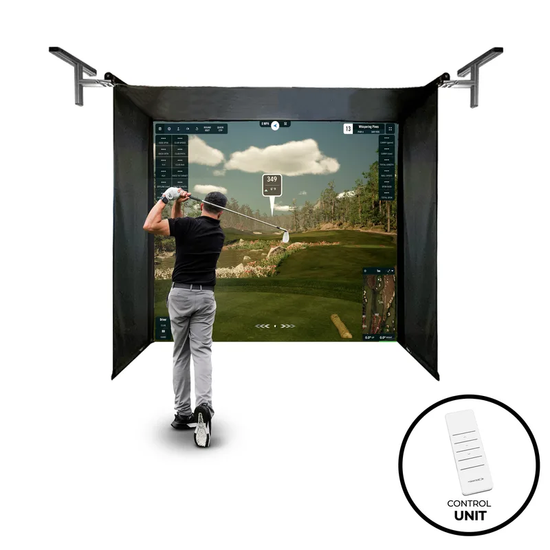 SportScreen Vanish 11 Retractable Golf Simulator Enclosure Remote Control
