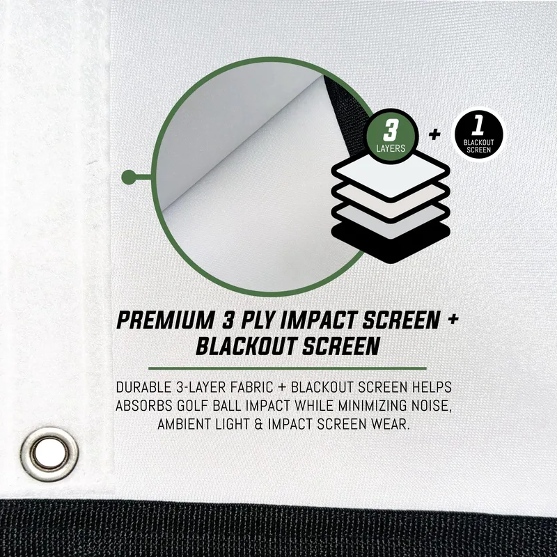 SportScreen Vanish 13H Golf Simulator Enclosure Impact Screen