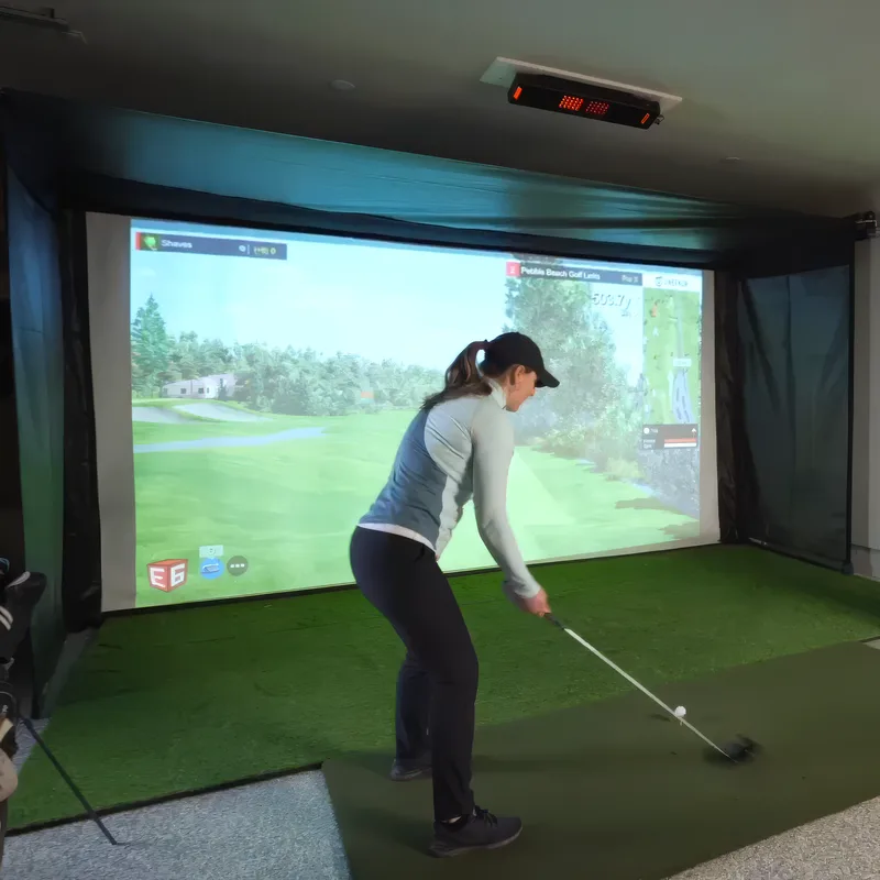 SportScreen Vanish 16H Golf Simulator Enclosure Lifestyle