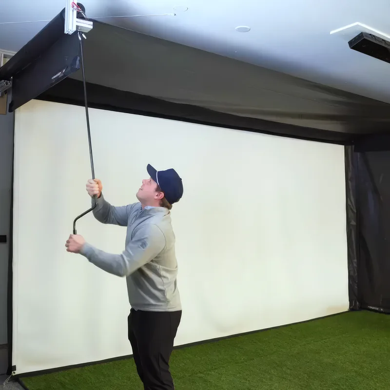 SportScreen Vanish 16H Golf Simulator Enclosure Hand Crank