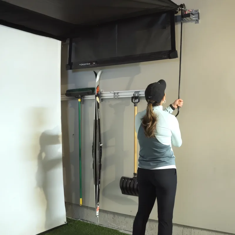SportScreen Vanish 13H Golf Simulator Enclosure Hand Crank