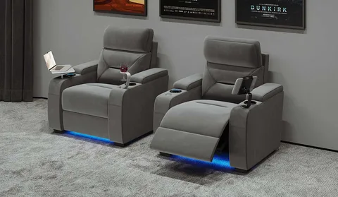 Universal Ultimate Fabric Cinema Chair – Dual Motor Electric Recliner for Home Cinema Rooms