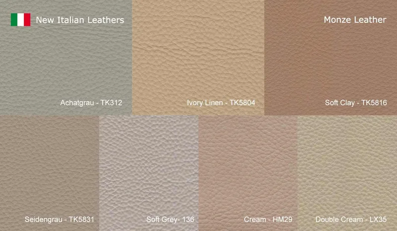 Monze Luxury Italian Leather Colour Samples Set 1