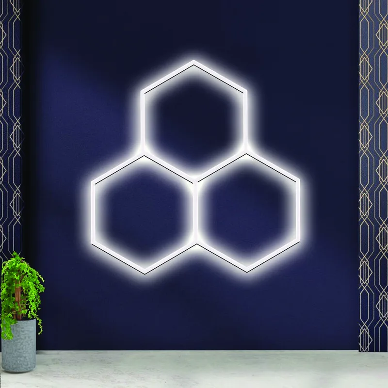 Hex Lighting | 3 Light Grid Front View