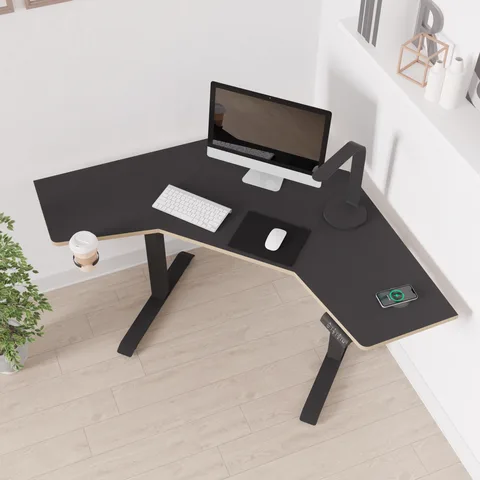 Gino Sit Stand Corner Desk from top view