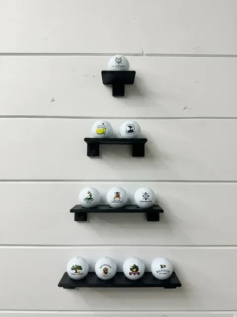 Floating Golf Ball Display Shelf – Holds 10, 15, or 25 Balls | Golf Décor & Collector's Display – golf ball display shelves