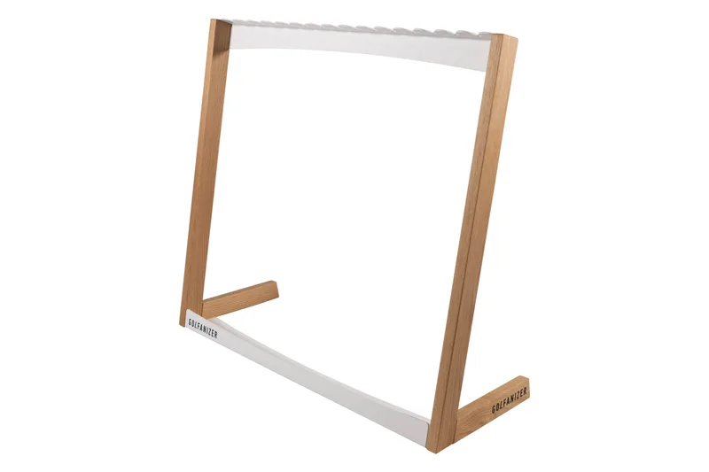 Golfanizer Luxury Golf Club Rack White joint close up without clubs
