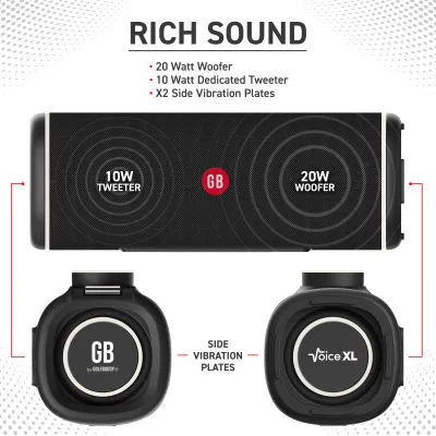 GOLFBUDDY Voice XL GPS Speaker with Remote – Premium Golf Rangefinder with vibration plates