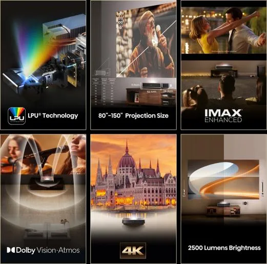 4K laser projector PT1TUK with revolutionary LPU Digital Laser Engine technology 25000 hour lifespan