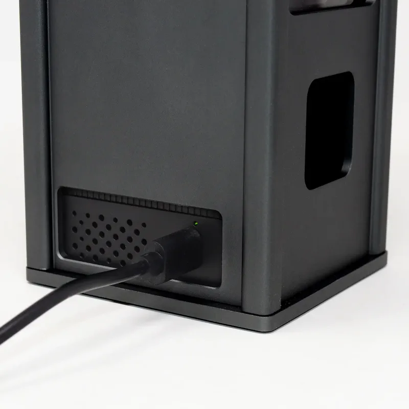 Open top design of Square Golf metal protective case allowing button and sensor access