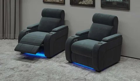 Paramount+ Fabric Electric Recliner Cinema Chair – Golf Simulator Room Seating