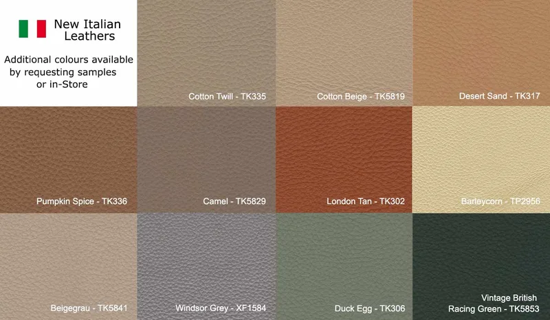 Monze Luxury Italian Leather Additional Custom Colours