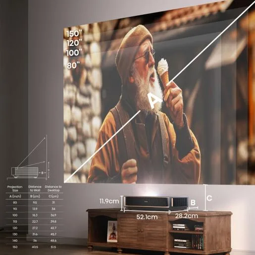 Dolby Atmos cinema projector Hisense PT1TUK 4-speaker system dual 15W front-firing 8W up-firing