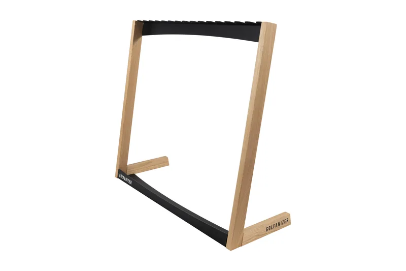 Golfanizer Luxury Golf Club Rack Black from the side with no clubs