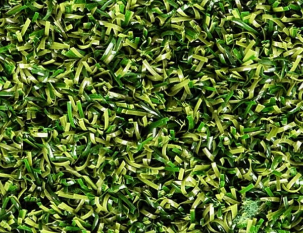 Professional synthetic golf turf installed in golf simulator tee area