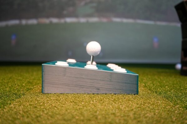 Titleist Pro V1 ball joystick on GSPro control box for intuitive golf simulator navigation
