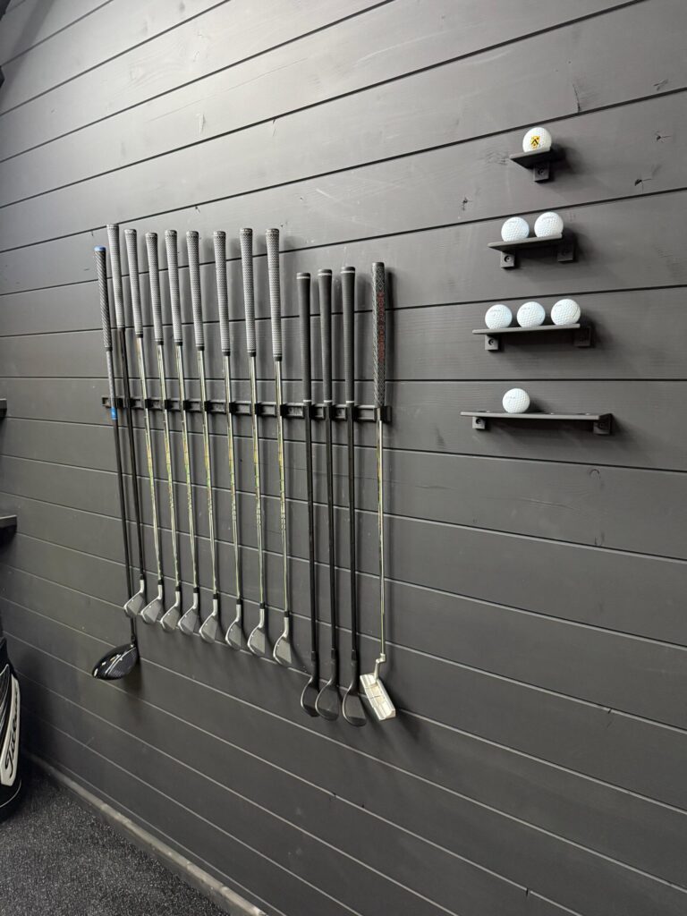 Tekden Golf Simulator Accessories Bundle Balls Shelf and Golf Rack