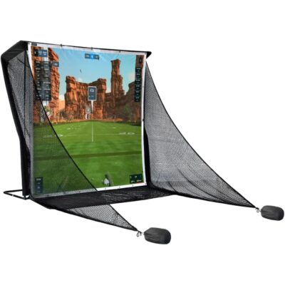SimSpace Deluxe Home Golf Impact Screen with 20 Bungee Cords - 4K Ready Projection Screen