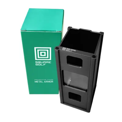 Square Golf metal protective case with heavy-duty construction showing full protection design
