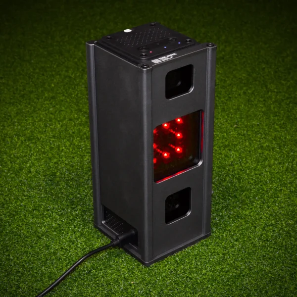 Heavy-duty metal construction of Square Golf protective case demonstrating impact resistance
