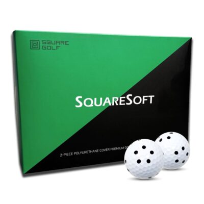 Square Golf dotted practice golf balls 12 pack with unique dotted pattern for camera tracking