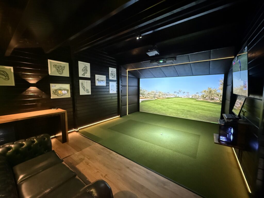 Legend cabin exterior with landscaped surround