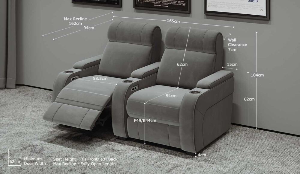 Paramount + 2 Cinema Seats - Home Cinema Seating - Image 3