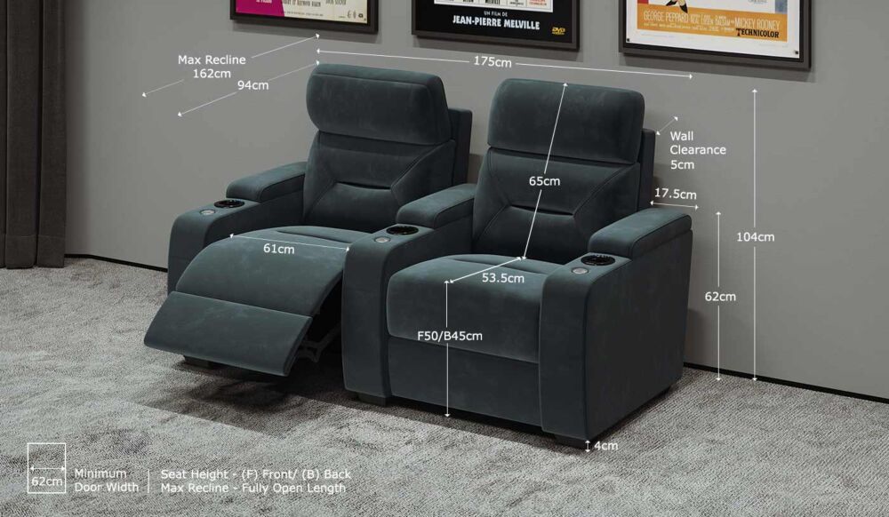 Universal Ultimate 2 Cinema Chairs - Dual Motor - Image 3