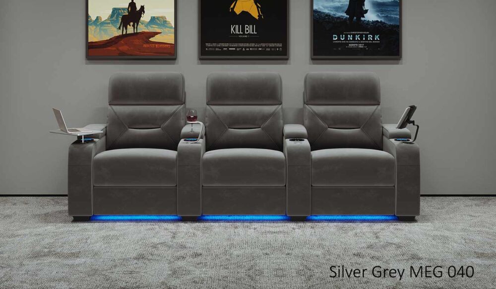 Universal Ultimate 3 Fabric Cinema Chairs - Dual Motor - Image 3