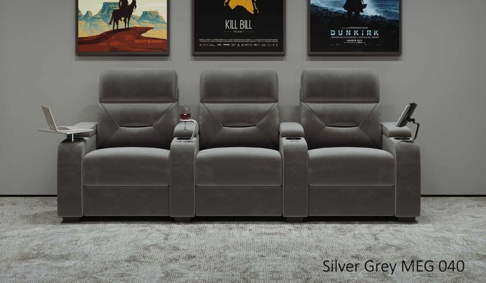 Universal Ultimate 3 Fabric Cinema Chairs - Dual Motor - Image 4