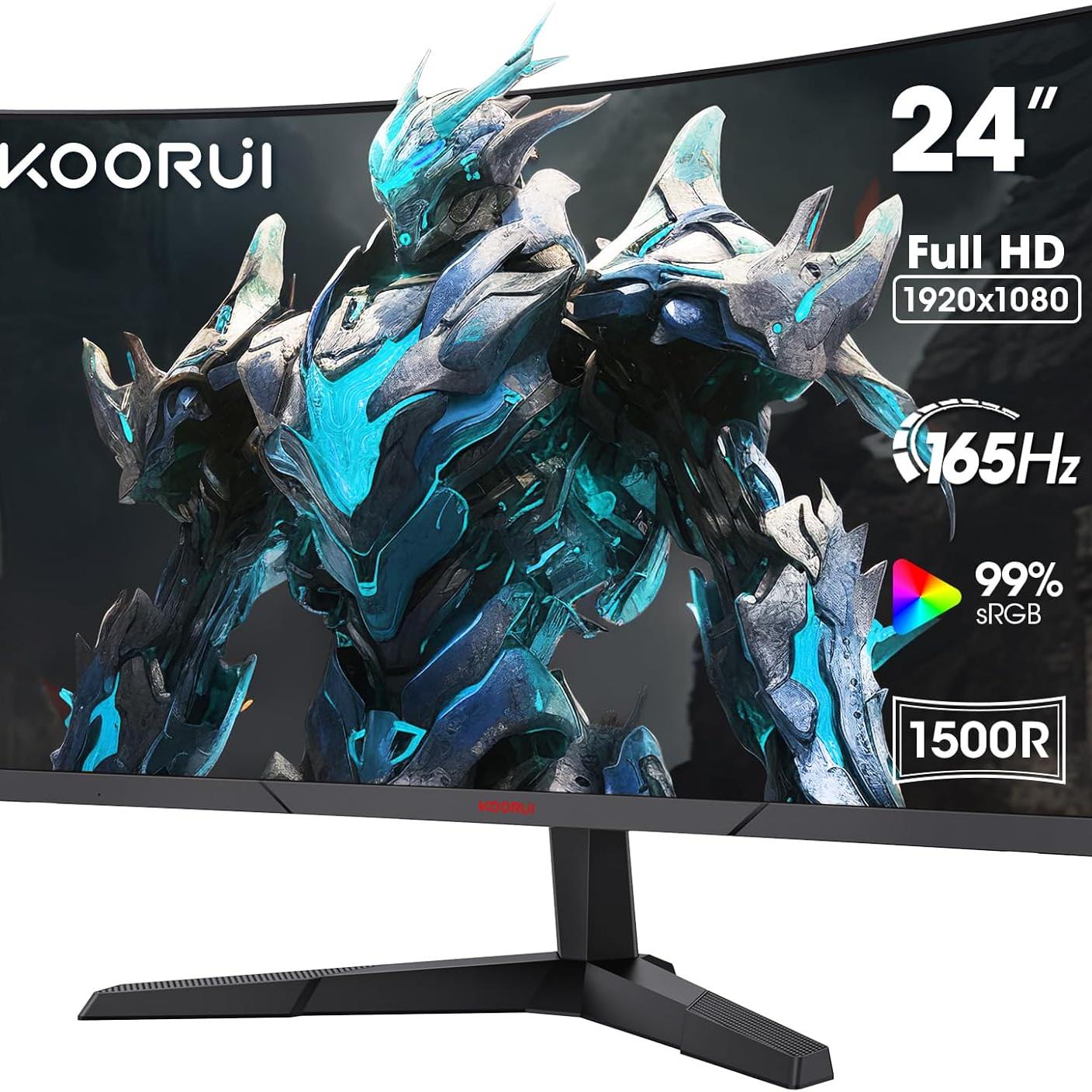 Koorui 24E6CA 24" Curved VA 165Hz 1ms FHD 1500R Gaming Monitor