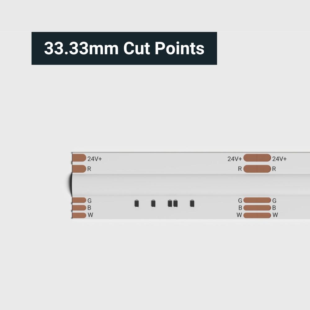 Tagra Professional COB LED Strip Light - 840 LEDs/m - 24V - IP20 - 18.5W/m - RGB+W - Image 8