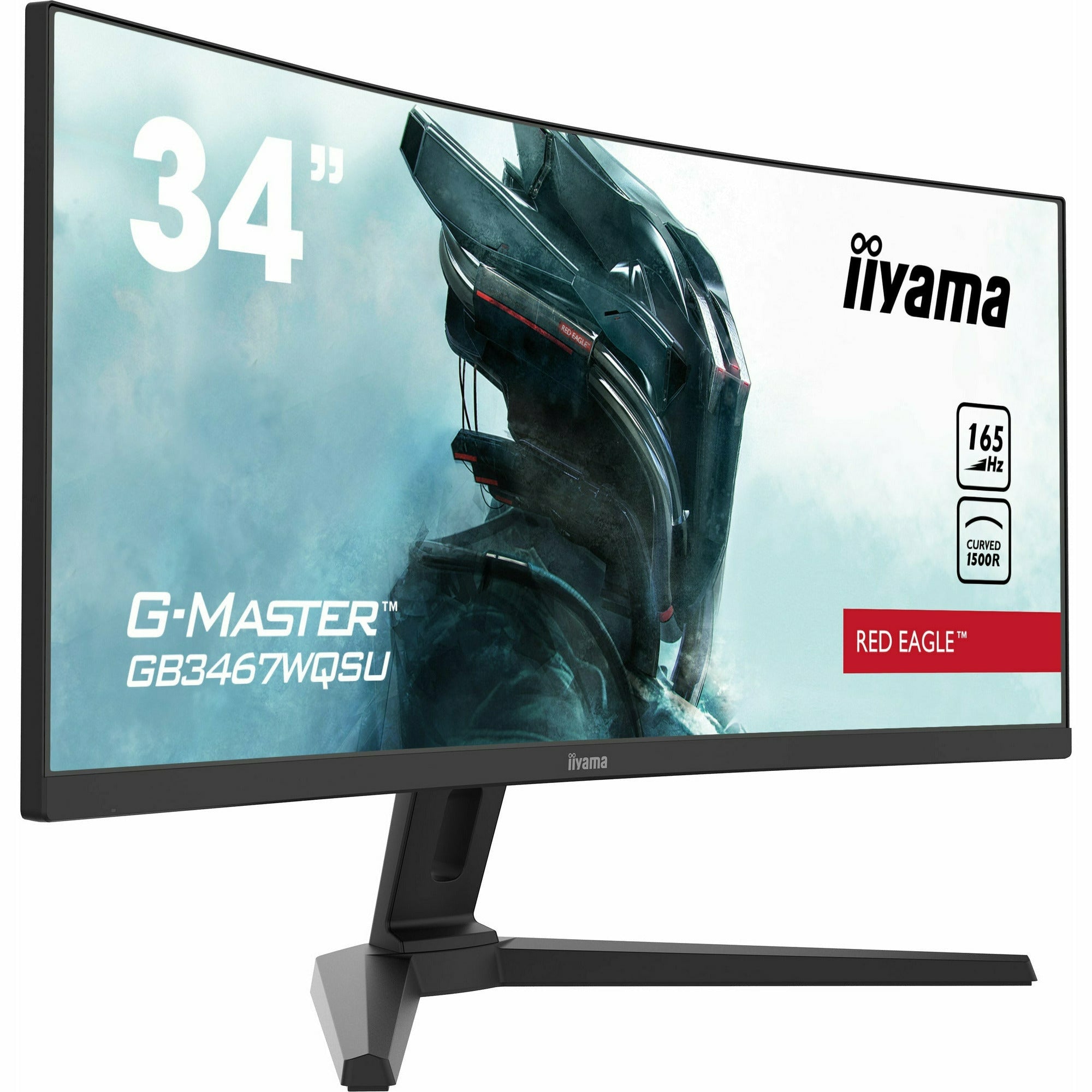 iiyama G-Master GB3467WQSU-B1 Red Eagle 34" 1500R 165Hz Ultra-Wide Curved Gaming Monitor