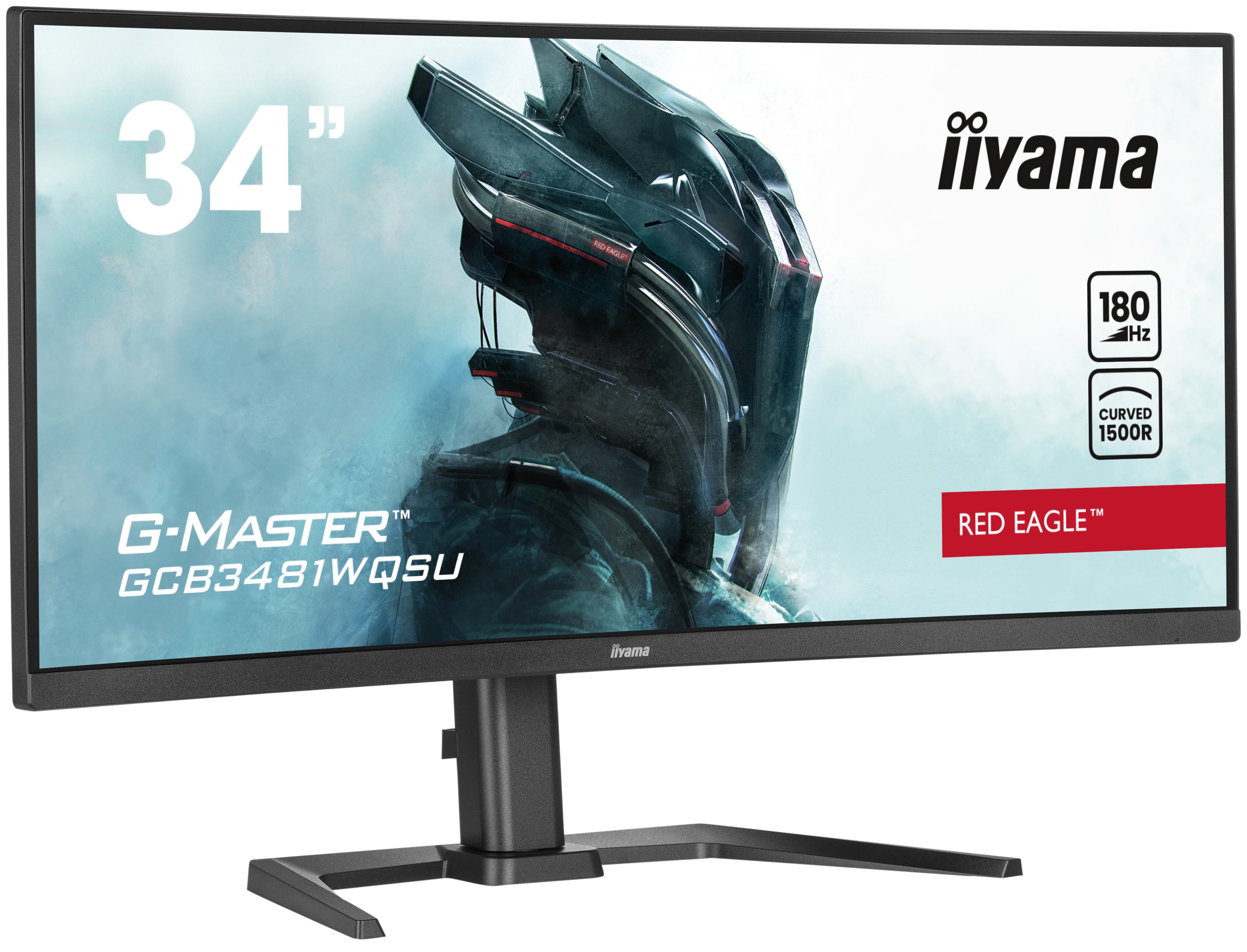 iiyama G-Master GCB3481WQSU-B1 Red Eagle 34" 1500R 180Hz Ultra-Wide Curved Gaming Monitor