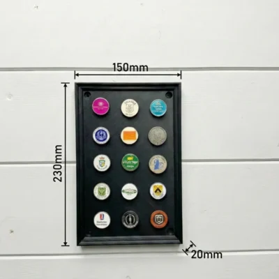 Wall-Mounted Golf Ball Marker Display – Holds up to 49 Markers | Golf Memorabilia Organizer
