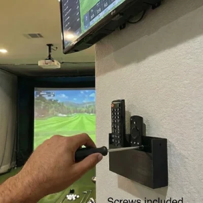 Wall-Mounted Remote Control Storage Caddy – Holds 3, 4, or 5 Remotes | Space-Saving Organizer for Simulators & Cabins
