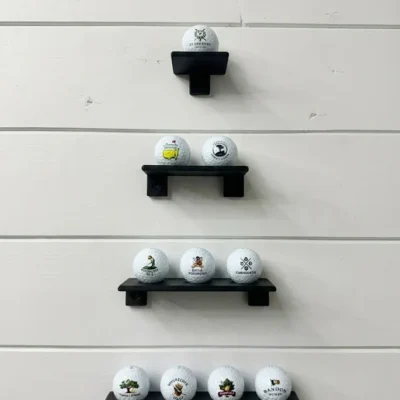 Floating Golf Ball Display Shelf – Holds 10, 15, or 25 Balls | Golf Décor & Collector's Display