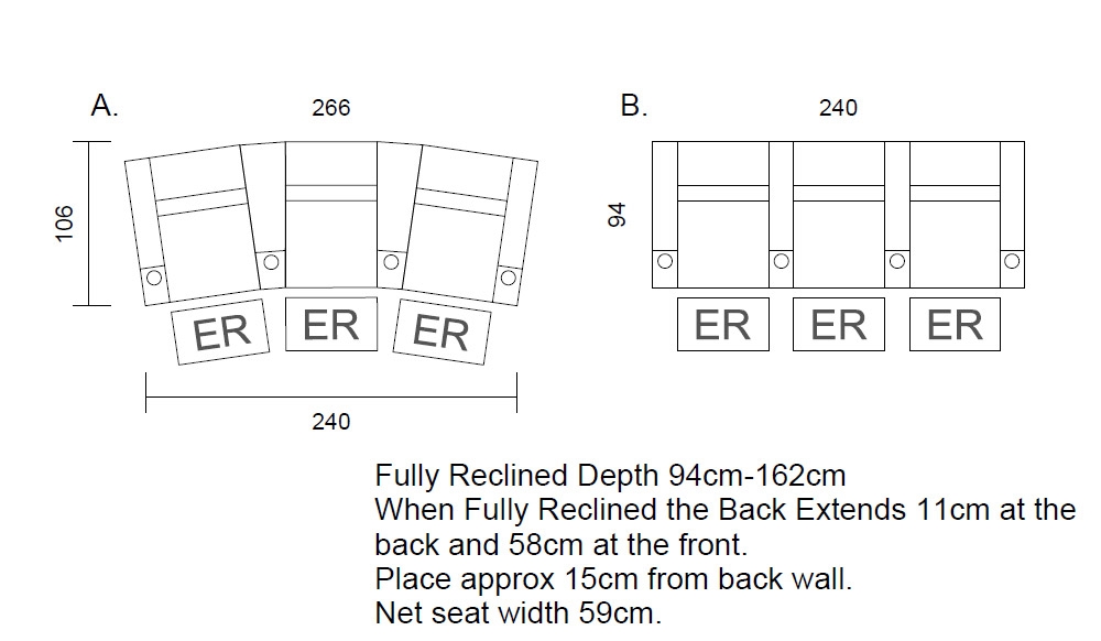 Paramount + 3 Cinema Seats - Home Cinema Seating - Image 6