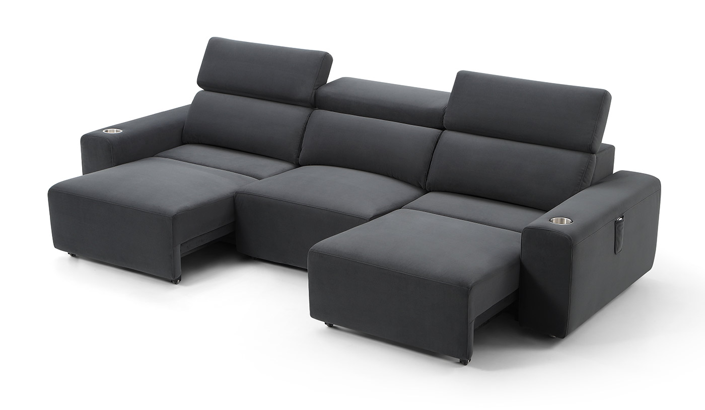 Motion Cinema Sofa Bed - Two Chaises Open